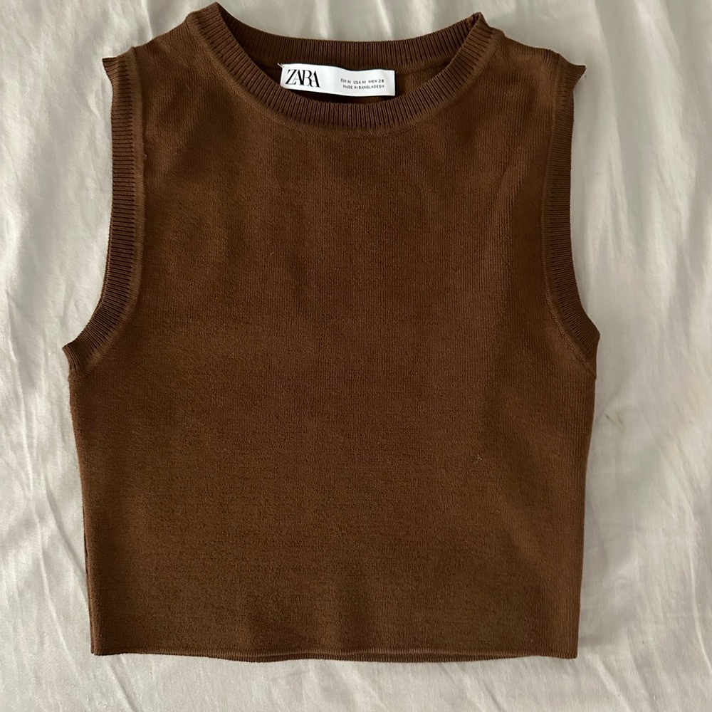 Zara Dark Brown Tank Top